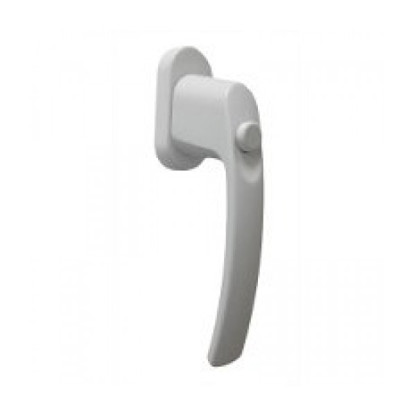 Window handle with button, white