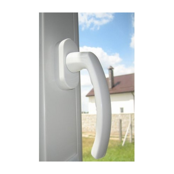 SECUSTIK Window handle with ratchet (40 mm), white
