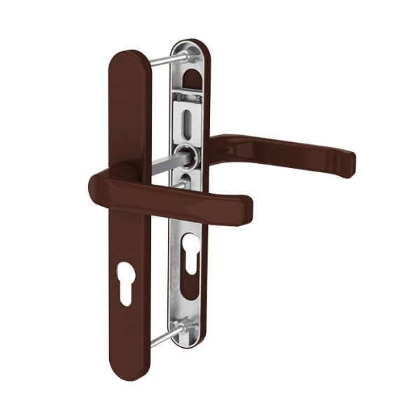Door handle OWAL (27mm), brown, set