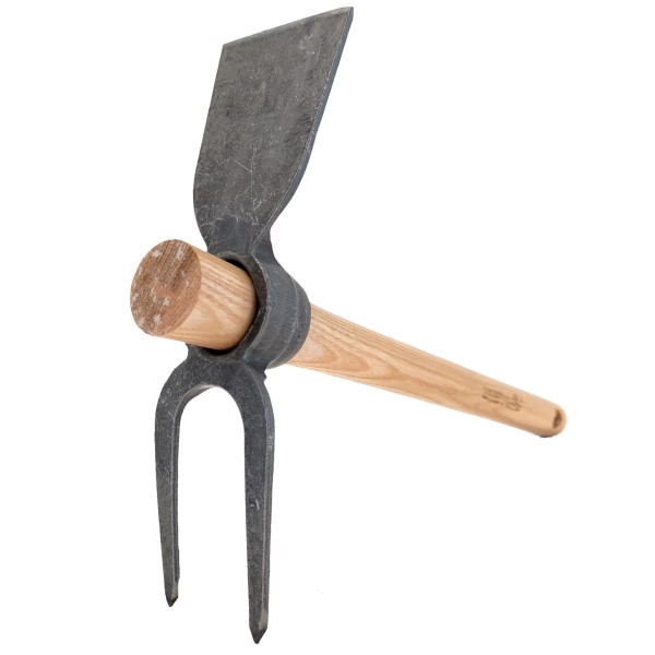 1103 KRUMPHOLZ Sodo kauptukas, dvišakis, 40 cm uosio rankena