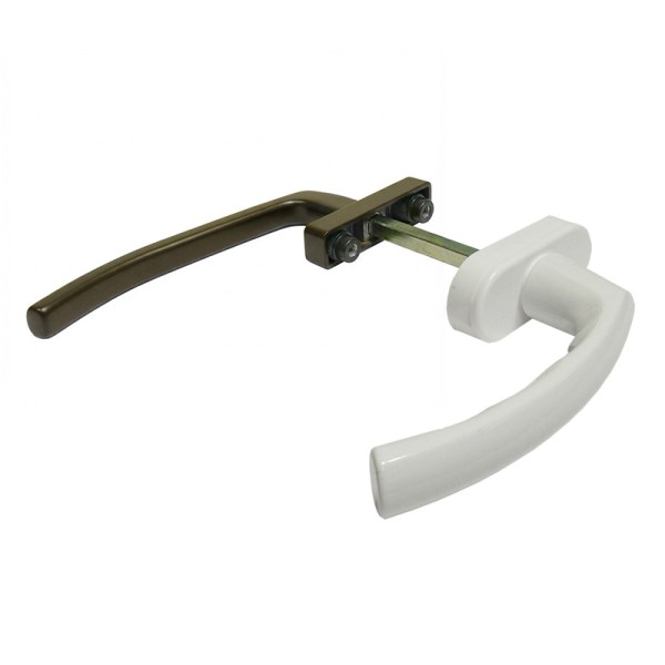 PARNAS WS/8019 rõdu käepide (kitsas), valge/pruun, komplekt