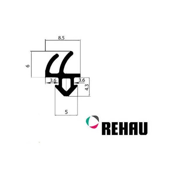 SECIL REHAU-02 (S-1388) PVC-akende EPDM tihend , must