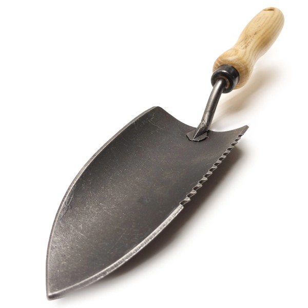 1411 KRUMPHOLZ Sodinimo kastuvėlis su šaknų pjūklu (14 cm uosio rankena)